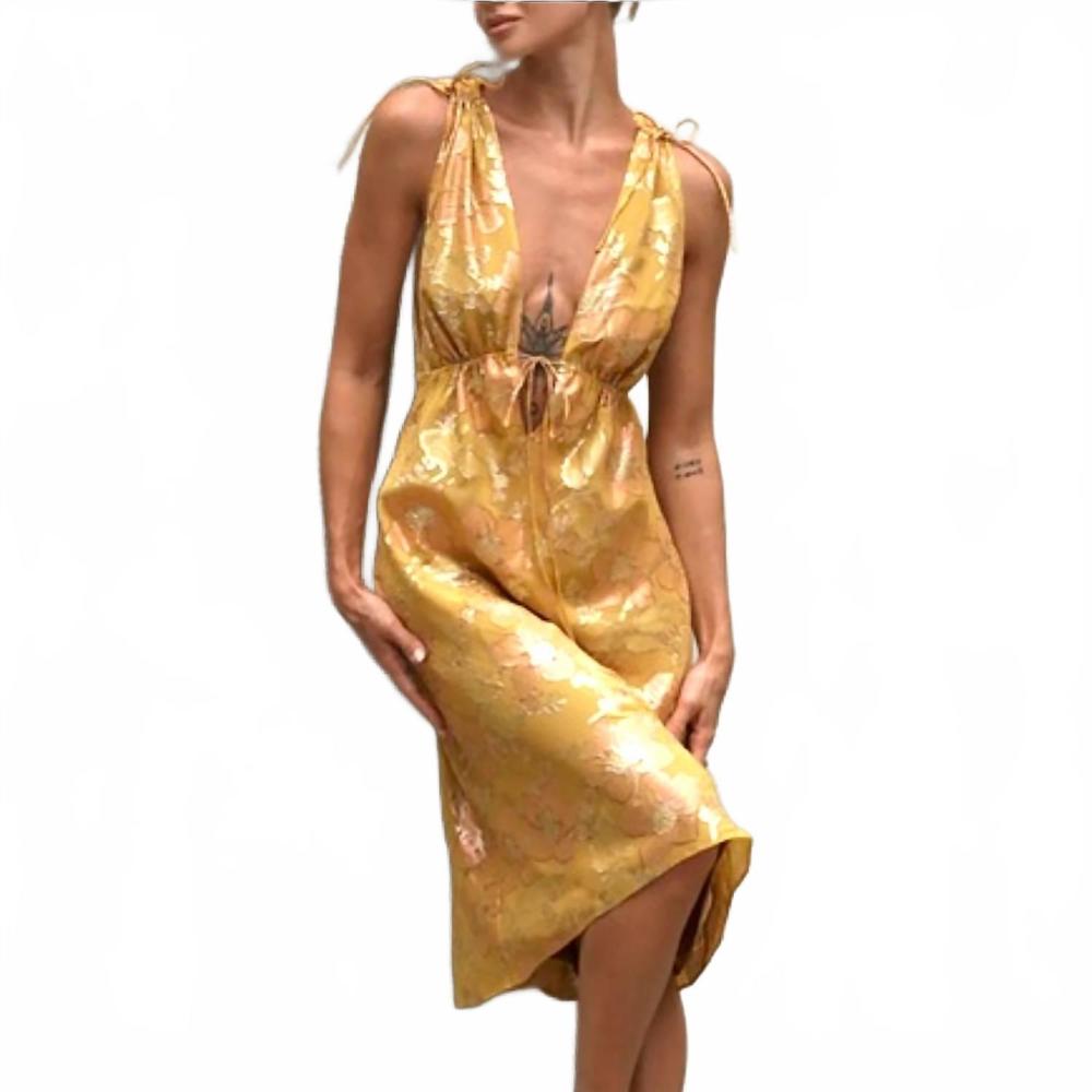NEW RUMORED women's paradise midi dress in golden hour